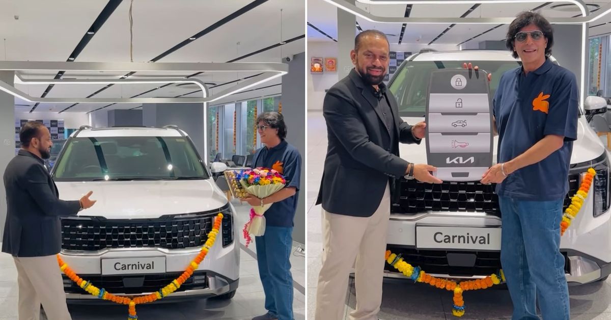 chunky panday new kia carnival delivery pictures chunky panday new kia carnival delivery pictures