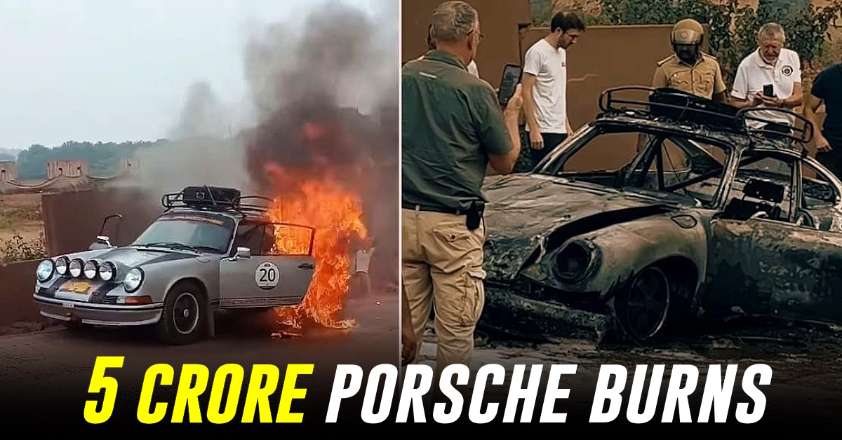 vintage porsche 911 safari catches fire during historic drive 2024 vintage porsche 911 safari catches fire during historic drive 2024