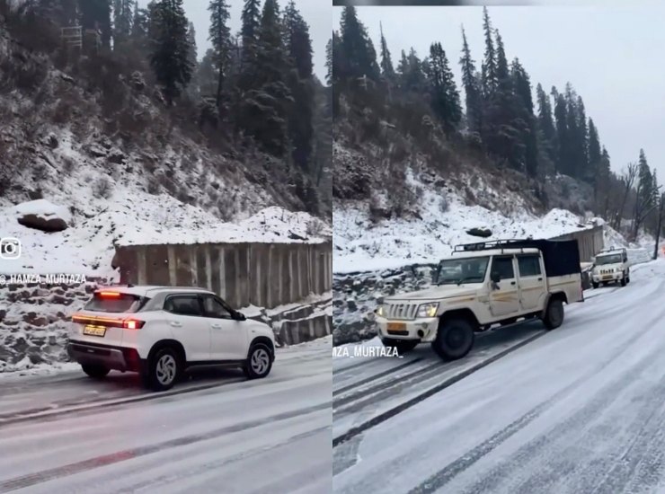 Creta Bolero sliding on ice