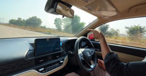 Honda-Amaze-ADAS-testing-on-highway