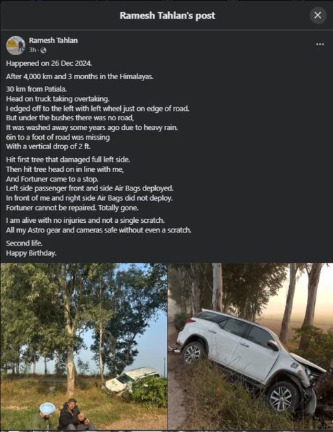 Fortuner crash post