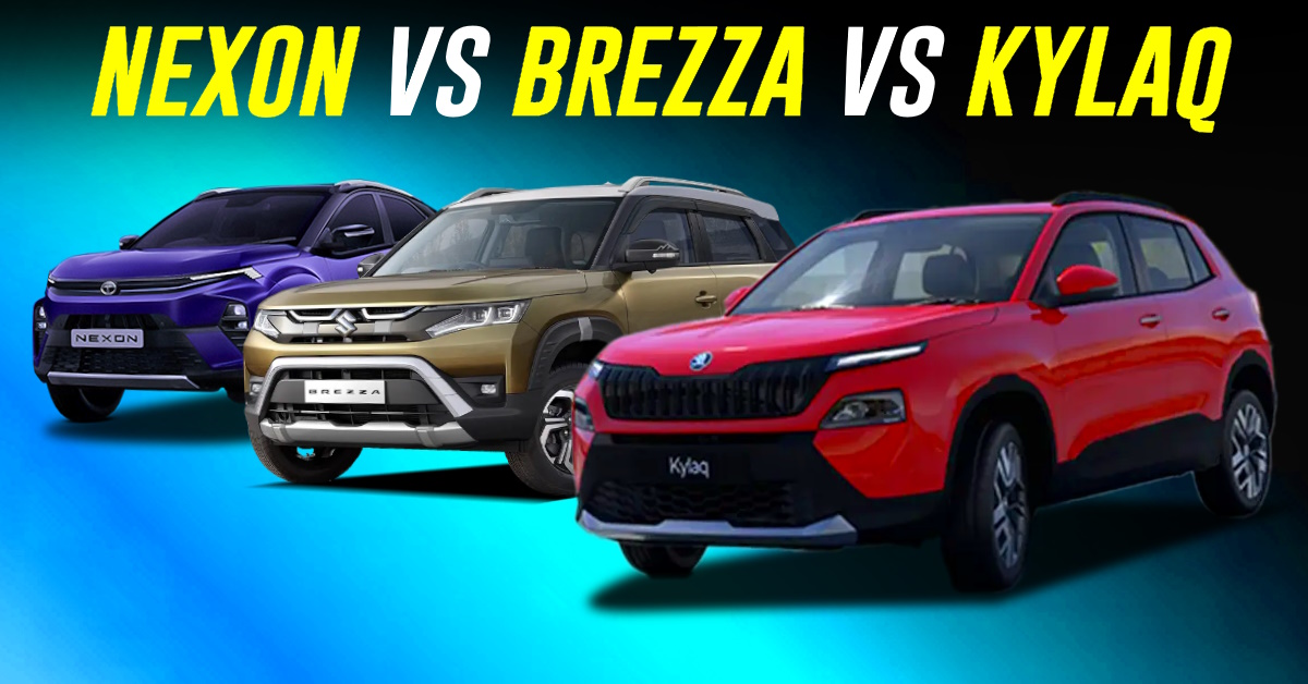 skoda kylaq tata nexon maruti suzuki brezza comparison skoda kylaq tata nexon maruti suzuki brezza comparison